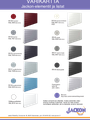 Jackon Elementtien värikartta ja profiilit
